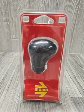 Asbk1 Momo For Anatomico Shift Knob - Black Leather Stitching