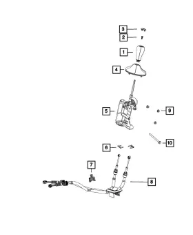 04670644aa Mopar Genuine Gearshift Knob 4670644aa