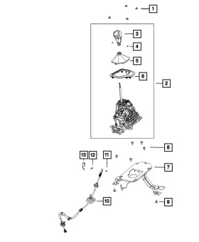 68252998aa Mopar 5yd261x9ab Genuine Shifter - Knob Kit