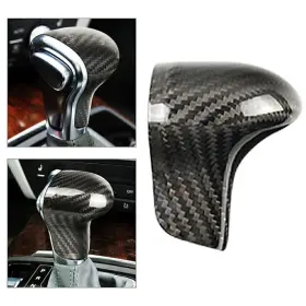 Motorshop168 612345267255 1 Pcs Black Carbon Fiber Shift Knob Cover Shell For Audi A4 A5 Q5 Q7 A6 A7 S6 S7