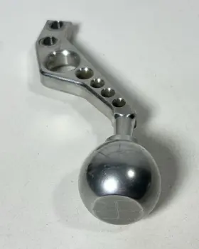 1016-01 Mustang 79-04 Ford Satin Billet Trick Stick Shifter Arm And Shift 5-speed Knob