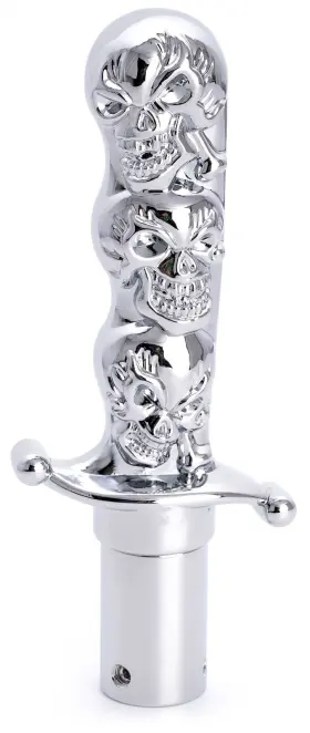 13823 National Truck Parts Skulls Dagger Chrome Gearshift Knob Screw Mount 13823 National Truck Parts Skulls Dagger Chrome Gearshift Knob Screw Mount
