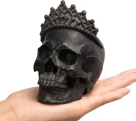Nh20137 Newman House Studio Skull-decor Halloween-decorations - 5 Black Skull