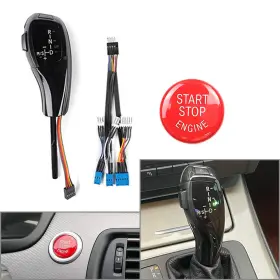 Nomura 310002268552 Automatic Car Gear Shift Knob And Start Stop Button Cover For Bmw 3 5 7 Series X3