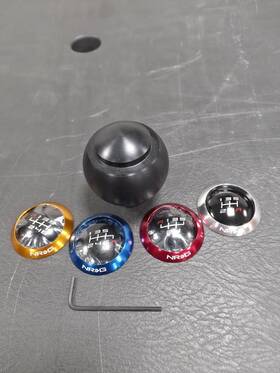 Nrg Innovations Ko48872s Aluminum Ball Round Sphere Style 5-/6-speed Gear Shifter Shift Knob Black