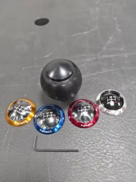 Ko48872s Nrg Innovations Aluminum Ball Round Sphere Style 5-/6-speed Gear Shifter Shift Knob Black