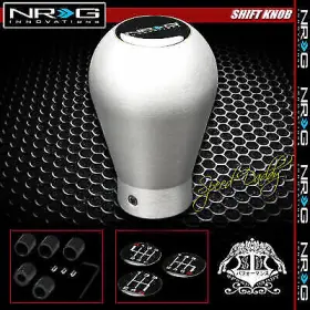 Sdd-nrgsk900sl Nrg Innovations Universal 50mm Racing Manual 5-speed Mt Shift Knob Ford Chevy Brush Silver