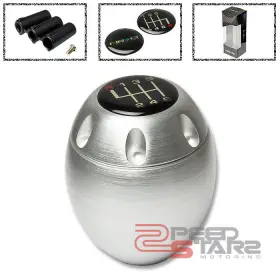 Zpd-nrgsk150sl Nrg Innovations Type-m Universal Manual 6-speed Mt Oval Stick Gear Shift Knob Brush Silver