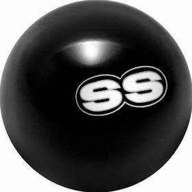 Oer D50301 Solid Black 2-1/8 With White Inch Ss Letter Shift Knob Camaro Nova Chevelle Impala