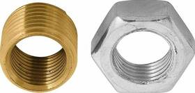 Oer D69003 3/8 Inch -24 Shift Knob And Brass Adapter Jam Nut Hurst Muncie