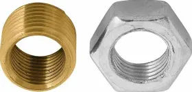 D69003 Oer 3/8 Inch -24 Shift Knob And Brass Adapter Jam Nut Hurst Muncie