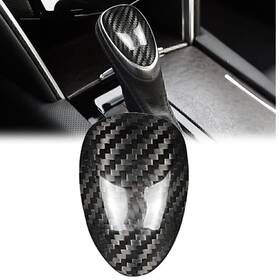 Onestart 636432242598 Carbon Fiber Black Gear Shift Knob Cover Trim For Cadillac Ats 2013-2019 2014 15