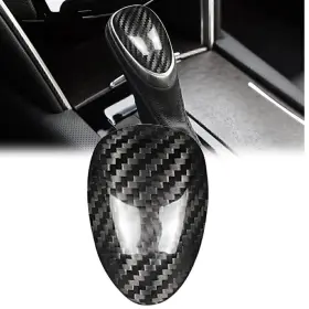 Onestart 636432242598 Carbon Fiber Black Gear Shift Knob Cover Trim For Cadillac Ats 2013-2019 2014 15