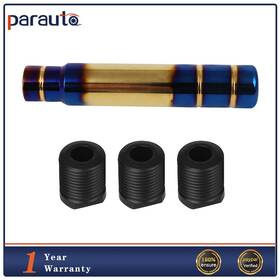 Parautostore Pa166371p01 Universal Car Manual Aluminum Blue Gear Shift Knob Adjuatable Lever Head 13cm