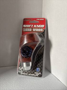 Pilot Automotive Pm-2241 Gear Shift Knob Manual/automatic Shifter Wood Grain Luxury Luxo