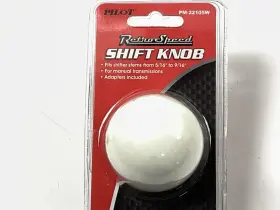 Pm-22105w Pilot White Cue Ball Shift Knob For Manual Stickshift Transmission