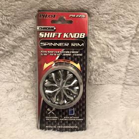Pilot Pm-2216 Chrome Spinner Rim Manual Shift Knob For Car Truck By