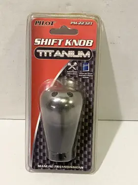 Pm-2232t Pilot Motorsport Manual Stick Shift Knob Silver And Grey