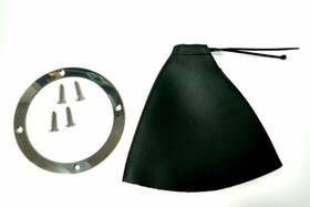 Pirate Mfg Ss9629 Classic Hot Rod Round Floor Mount Shifter Boot With 5 Inch Ring - Rat Street