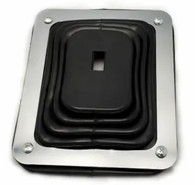 Ss9630 Pirate Mfg Hurst B&m Style Rubber Shifter Boot With Chrome Plate 5-5/8 Inch X6-3/8 Universal #9630