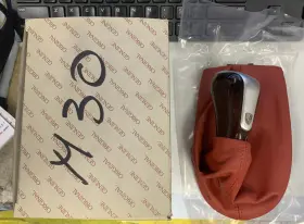 99642498102m30o Porsche Nib Genuine Red Leather Wood Shift Knob Boot