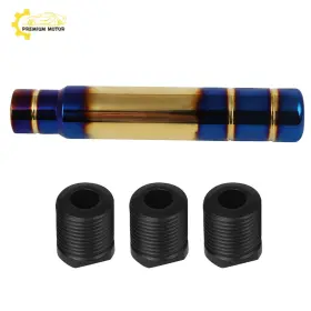 Pr166371e01 Premium Motoring Universal Car Manual Aluminum Blue Gear Shift Knob Adjuatable Lever Head 13cm