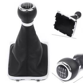Purple 550752763024 Car 6 Speed Gear Shift Knob Boot Cover Stick Gaiter For Passat B6 1pc