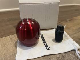 Raceseng 082110rt-0803-081102 Slammer Red Translucent Shift Knob