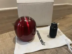 082110rt-0803-081102 Raceseng Slammer Red Translucent Shift Knob