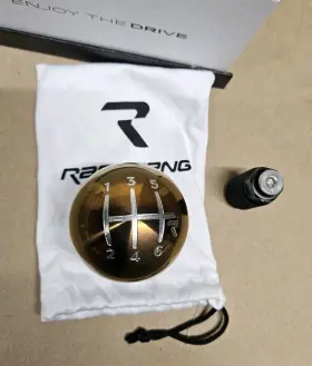 M12x1.25 Raceseng 0881g Orb-ti Titanium Gold Shift Knob With Adapter New 6spd