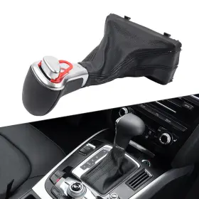 Raimukurijinusa 550746653737 Automatic Gear Shift Knob Shifter Leather Gaiter Boot Fit Audi A3 A4 A5 A6 Q5 Bk