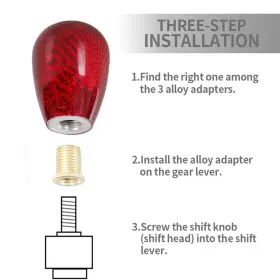 Sfn105-red Rastp Universal Red Carbon Fiber Automatic Car Gear Shift Knob Shifter 5 6 Speed Jdm Sfn105-red Rastp Universal Red Carbon Fiber Automatic Car Gear Shift Knob Shifter 5 6 Speed Jdm