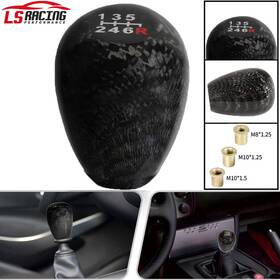 Rastp Sfn117-6-bk 6 Speed Carbon Fiber Car Universal Handle Gear Stick Shift Knob Shifter Lever