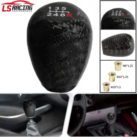 Sfn117-6-bk Rastp 6 Speed Carbon Fiber Car Universal Handle Gear Stick Shift Knob Shifter Lever Sfn117-6-bk Rastp 6 Speed Carbon Fiber Car Universal Handle Gear Stick Shift Knob Shifter Lever