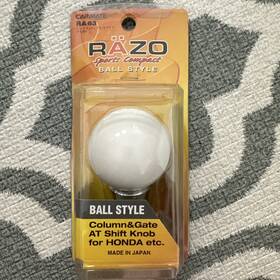 Razo Ra-63 Carmate Ra 63 Sports Compact Shift Knob White Round Ball Style