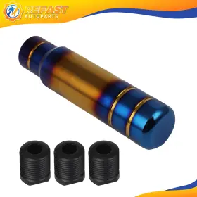Re166370f01 Refast-autoparts Blue Aluminum Manual Universal Gear Weighted Shift Knob Lever Head 1 Set 18cm