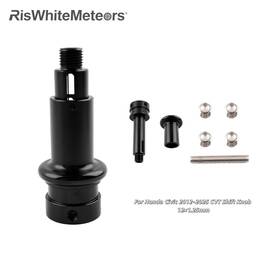 Riswhitemeteors Gbf014-bk Black For Honda Civic 2012 25 Cvt Shift Knob 12 1.25mm Shifter Adapter Aluminum