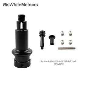 Gbf014-bk Riswhitemeteors Black For Honda Civic 2012 25 Cvt Shift Knob 12 1.25mm Shifter Adapter Aluminum