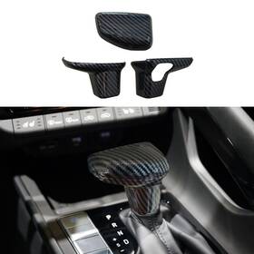 Ruihe Hyc80 Car Gear Shift Knob Cover Trim Carbon Fiber Color Stiker Decorator Fit For