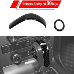 Savadi 2025wu5836 New Center Console Gear Shift Knob Trim Cover For Ford Mustang 2010-2014 Carbon