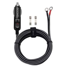 Sccke 619317764767 Heavy-duty 14awg 20a Male Plug Cigarette Lighter Adapter Power Black