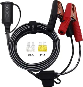 Sccke-00053 Sccke 12ft/3.66m 14awg 20a 12v 24v Female Car Cigarette Lighter Socket To Battery