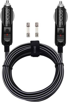 Sccke Sccke-00142 Heavy-duty 20a 10ft / 3.05m 14 Awg Male To Plug Cigarette Lighter Black