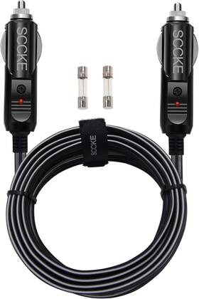 Sccke Sccke-00143 Heavy-duty 20a 12ft / 3.66m 14 Awg Male To Plug Cigarette Lighter Black