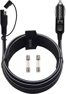 Sccke Sccke-00274 12ft 14wg 12v Cigarette Lighter Plug To Sae Quick Release Adapter Extension