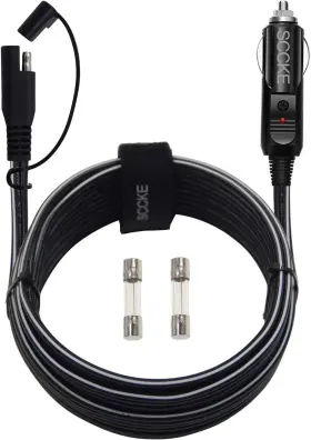 Sccke-00274 Sccke 12ft 14wg 12v Cigarette Lighter Plug To Sae Quick Release Adapter Extension