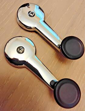 Scp British Msa507 Pair 2 New Chrome Door Winder Handles Mgb Midget Austin Mini Cooper 1970-1996