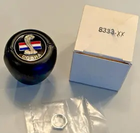 8333-xx Shelby Autosport New Ford Cobra Leather Wrap And Stitched Manual Shift Knob With Nut