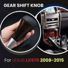 Shiftin 33504-60380-c1 Leather Auburn Mahogany Wood Gear Shift Knob For Lexus Lx570 2008-2015