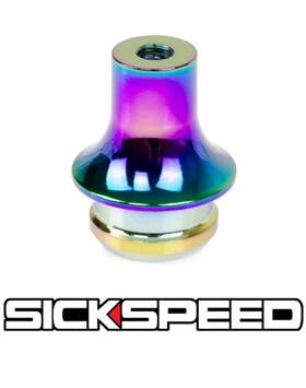 Sickspeed Ss12103 Neo Chrome Shift Knob Boot Retainer/adapter For Manual Gear Shifter Lever 8x1.25